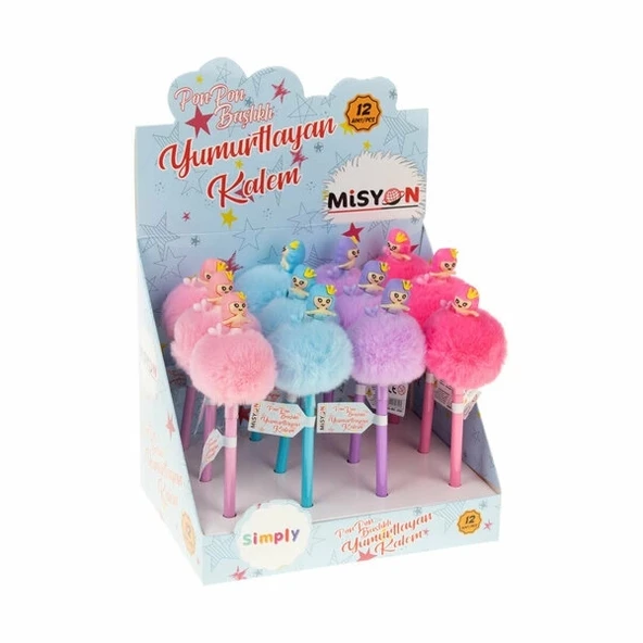 Misyon Deniz Kızı Ponpon Başlıklı Yumurtlayan Kalem Msy-454C ürün görseli 1