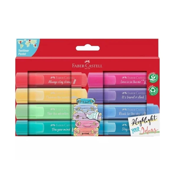 Faber Pastel Fosforlu Kalem 8 Li Karton Kutu 5030254626000 ürün görseli 1