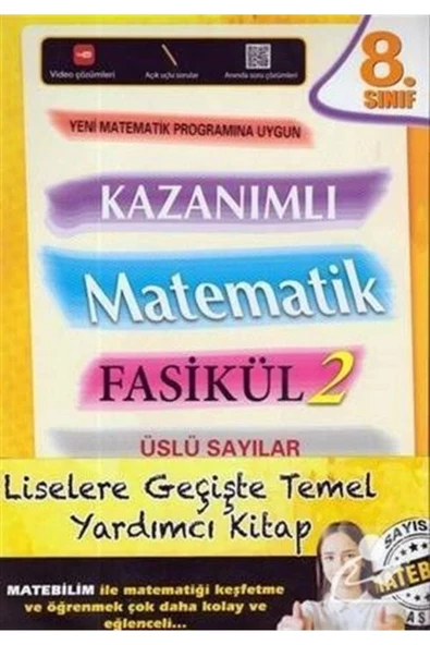 Karekod 8.Sınıf Matematik Fasikül 2 Üslü Sayısal ürün görseli 1