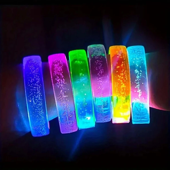 Nessiworld Mor Led Işıklı Baskı Yapılabilen Pilli Bileklik Bilezik 1,5 cm Genişlik ürün görseli 1