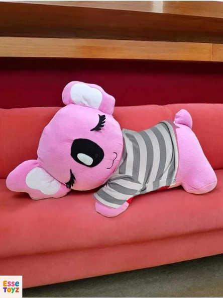 65 cm Yatık Pembe Uykucu Koala Peluş Oyuncak – Yumuşak ve Sevimli Uyku Arkadaşı ürün görseli 1