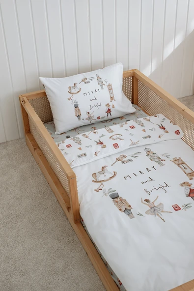 NOU Merry and Bright Yeni Yıl Montessori Nevresim Takımı (100x200) ürün görseli 1
