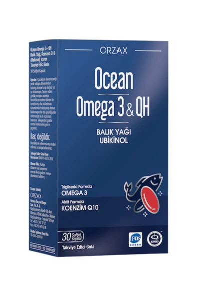 Ocean Omega 3 & QH 30 Yumuşak Kapsül ürün görseli 1