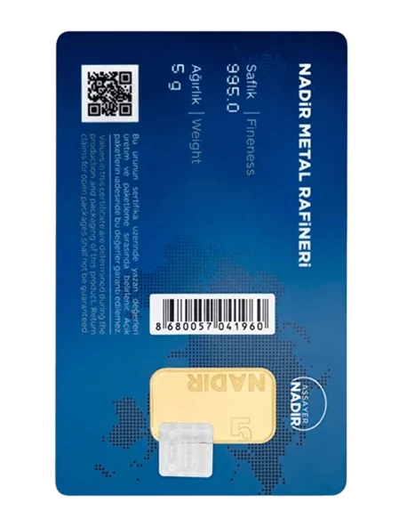 NadirGold 5 Gr Külçe Altın - Resim 2