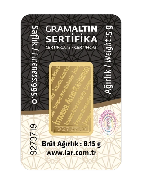 5 GRAM 24 AYAR İAR GRAMALTIN - Resim 2