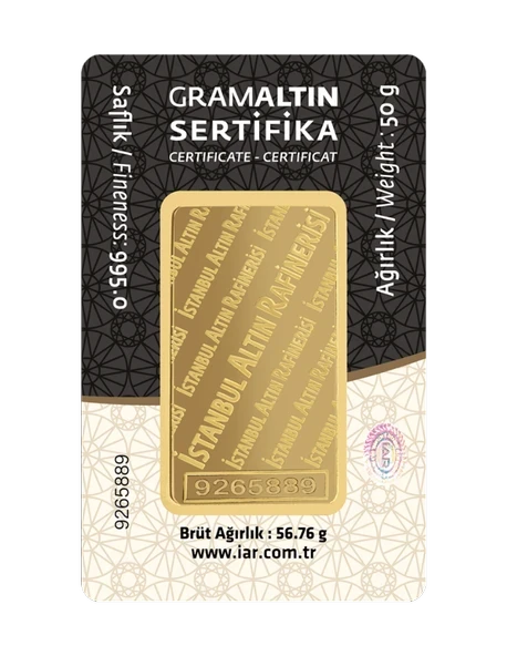 50 GRAM 24 AYAR İAR GRAMALTIN - Resim 2