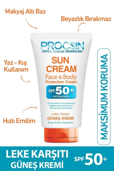 Procsin Spf 50+ Leke Karşıtı Güneş Koruyucu Krem 50 Ml ürün görseli 1