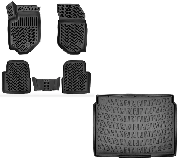 Peugeot 2008 2019 Sonrası Uyumlu 3D Paspas + ALT Bagaj Havuzu Seti (Dizel-Benzin) ürün görseli 1