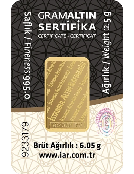 2,5 GRAM 24 AYAR İAR GRAMALTIN - Resim 2