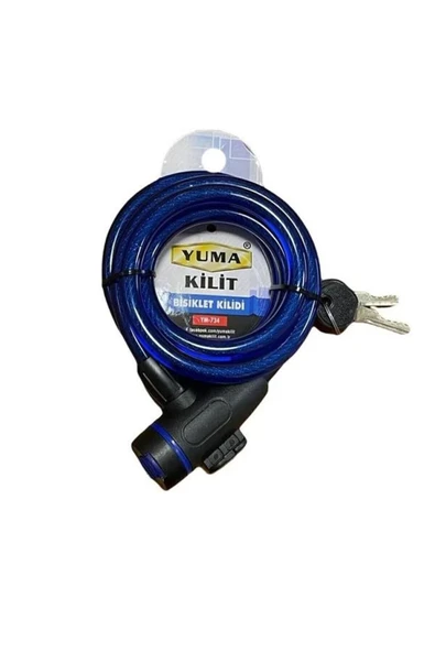 Bisiklet Kilidi 150cm - Ym734 - Mavi ürün görseli 1