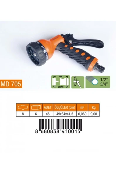 Md705 7 Fonksiyonlu Otomatik Tabanca ürün görseli 1