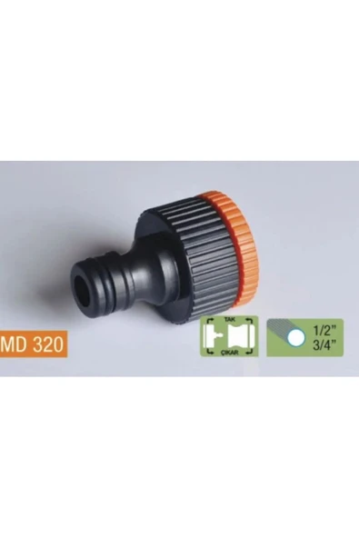 Medalyan Md320 Hortum Bağlantı 1/2 - 3/4 Musluk Adaptörü ürün görseli 1
