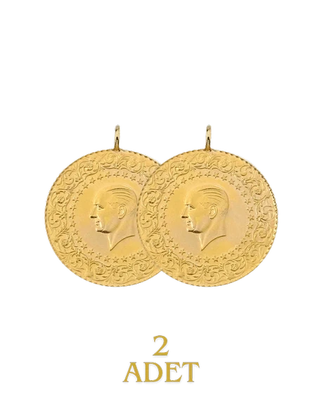 2 Adet Eski Tarihli Çeyrek Altın - Resim 2