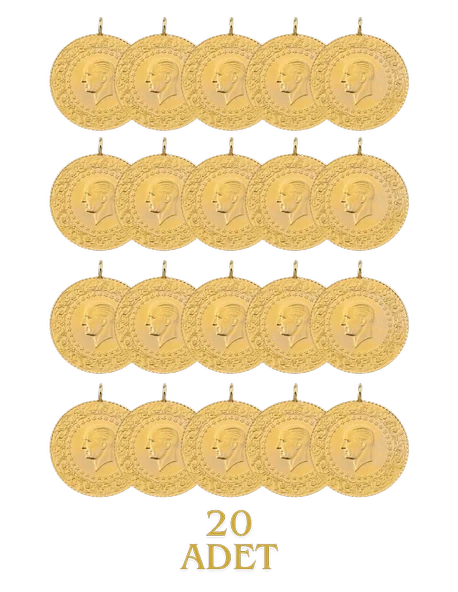 20 Adet Eski Tarihli Çeyrek Altın - Resim 2