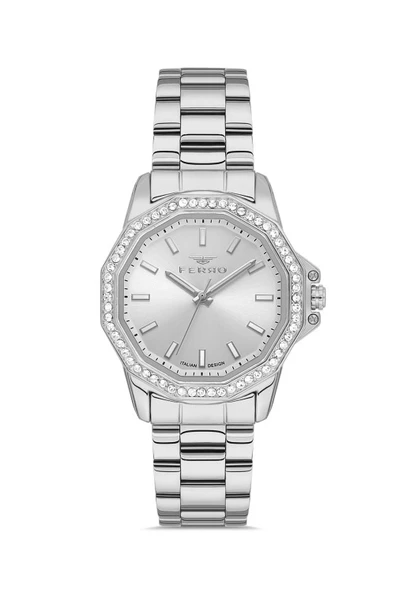Ferro FL21540AWT-A Quartz Çelik Gri 32 mm Kadın Kol Saati ürün görseli 1