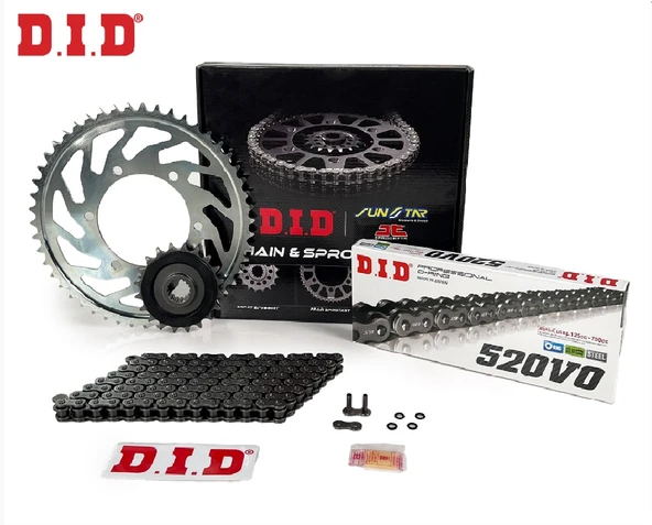 ZİNCİR DİŞLİ SETİ YAMAHA YZ 125cc ZİNCİR: DID-520 ORING-114 ÖN DİŞLİ: JT 13T ARKA DİŞLİ: SUNSTAR 50T 2020-2024 ürün görseli 1