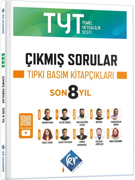 TYT Çıkmış Sorular Son 8 Yıl Tıpkı Basım Kitapçıkları KR Akademi Yayınları ürün görseli 1
