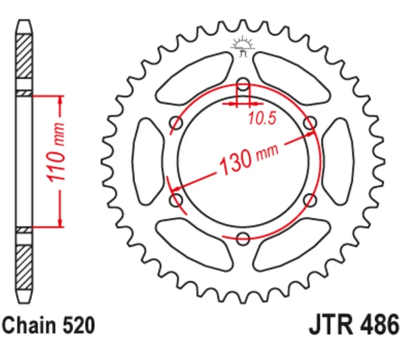 ARKA DİŞLİ YAMAHA YZF R25 250cc DİŞLİ SAYISI : -2 2015-2024 ürün görseli 1