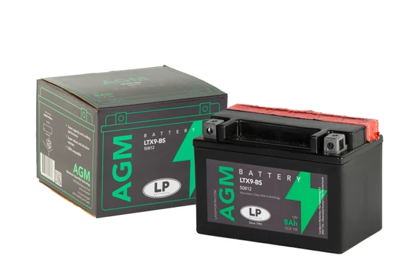 AGM AKÜ LTX9-BS 8 A KG: 2,85 L:150 W:87 H:105 CCA: 135 1991-2016 ürün görseli 1