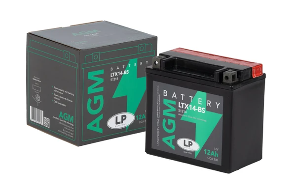 AGM AKÜ LTX14-BS 12 A KG: 4,06 L:150 W:87 H:145 CCA: 200 YAMAHA YZF R THUNDERACE 1000cc 1996-2000 ürün görseli 1