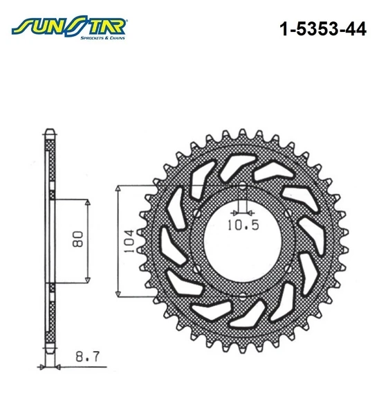 ARKA DİŞLİ KAWASAKI ZX-9R NINJA 900cc 1994-2003 ürün görseli 1