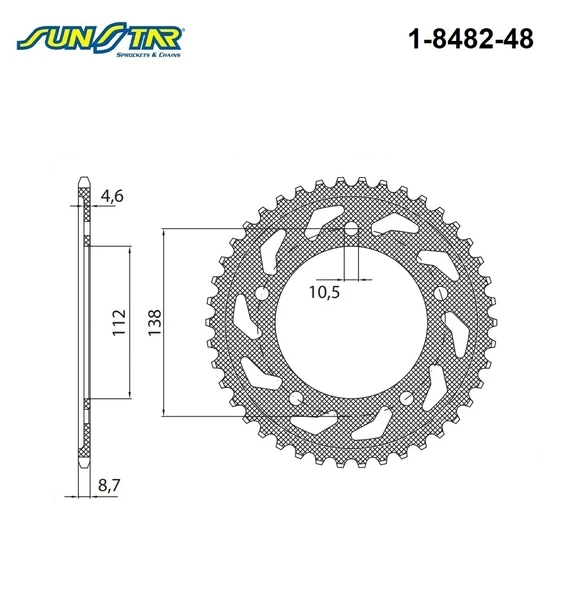 ARKA DİŞLİ YAMAHA YZF R6 600cc 1999-2020 ürün görseli 1