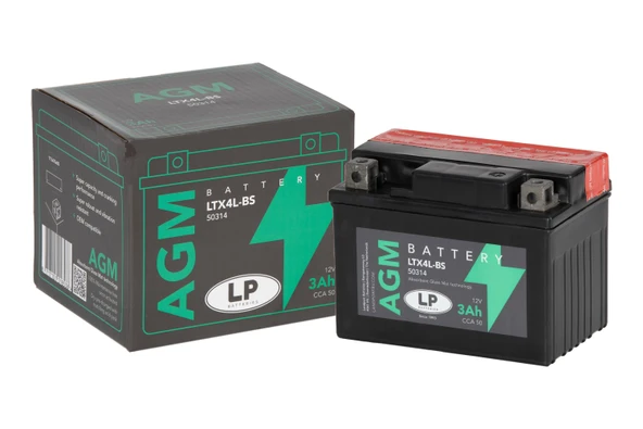 AGM AKÜ LTX4L-BS 3 A KG: 1,32 L:113 W:70 H:85 CCA: 40 YAMAHA XSR 125cc 2021-2024 ürün görseli 1