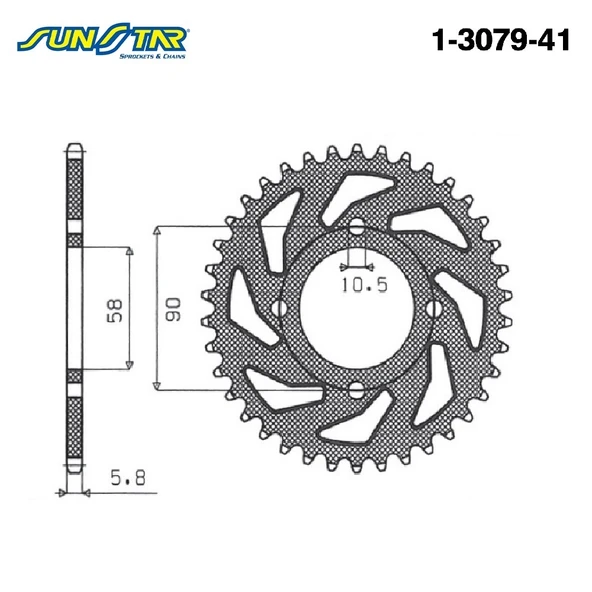 ARKA DİŞLİ KTM DUKE 125cc DİŞLİ SAYISI : -4 2011-2013 - Resim 2