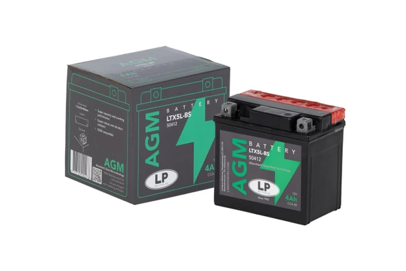 AGM AKÜ LTX5L-BS 4 A KG: 1,67 L:113 W:70 H:105 CCA: 80 YAMAHA WR F 250cc 2003-2021 ürün görseli 1