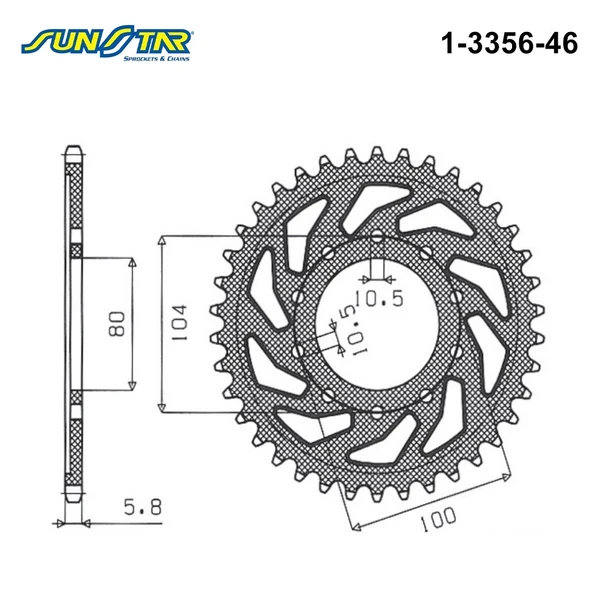 ARKA DİŞLİ KAWASAKI Z 800 E 800cc DİŞLİ SAYISI : +1 2013-2016 - Resim 2