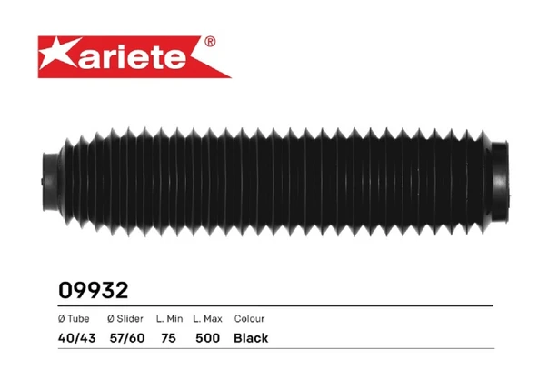 AMORTİSÖR KÖRÜĞÜ ÜST 4043 mm ALT 5760 mm UZUNLUK 75500 mm SİYAH 2008-2016 ürün görseli 1