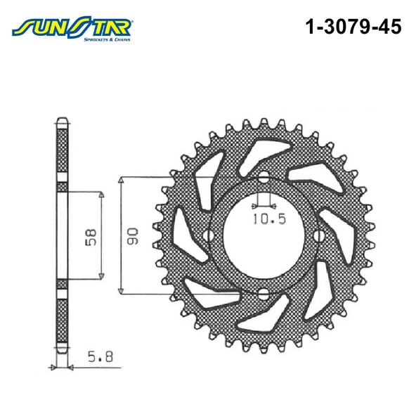 ARKA DİŞLİ KTM DUKE 125cc 2011-2024 - Resim 2