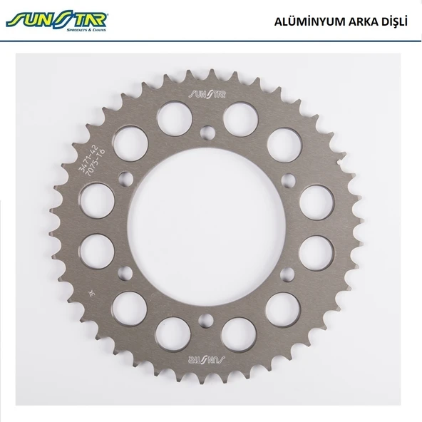 ARKA DİŞLİ ALÜMİNYUM YAMAHA YZF R25 250cc DİŞLİ SAYISI : +2 2015-2024 ürün görseli 1