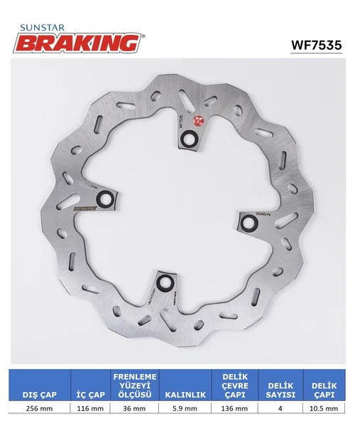 HONDA CRF 1000-1100 DALGALI ARKA FREN DİSKİ ARKA 2023-2024 ürün görseli 1