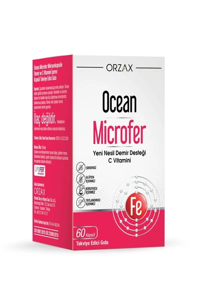 Ocean Microfer Demir ve C Vitamini 60 Kapsül ürün görseli 1