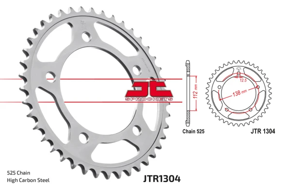 ARKA DİŞLİ JTR1304-38 ürün görseli 1