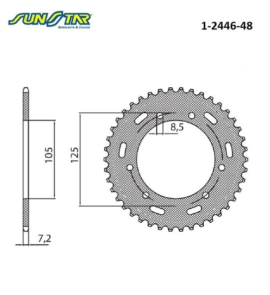 ARKA DİŞLİ YAMAHA XT X 125cc 2005-2011 ürün görseli 1