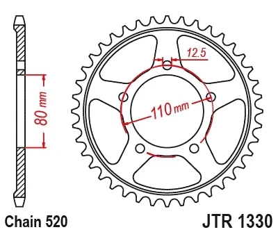 ARKA DİŞLİ JTR1330-45 2023-2024 ürün görseli 1