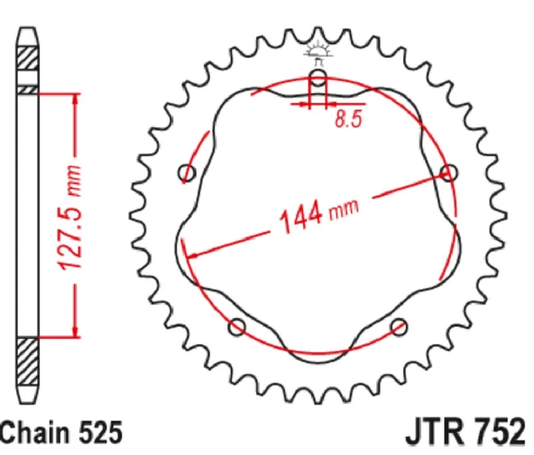ARKA DİŞLİ DUCATI MONSTER ABS 1100cc 2010-2011 ürün görseli 1