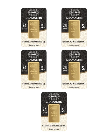 25 GRAM 24 AYAR İAR GRAMALTIN ( 5gr x 5 Adet ) ürün görseli 1