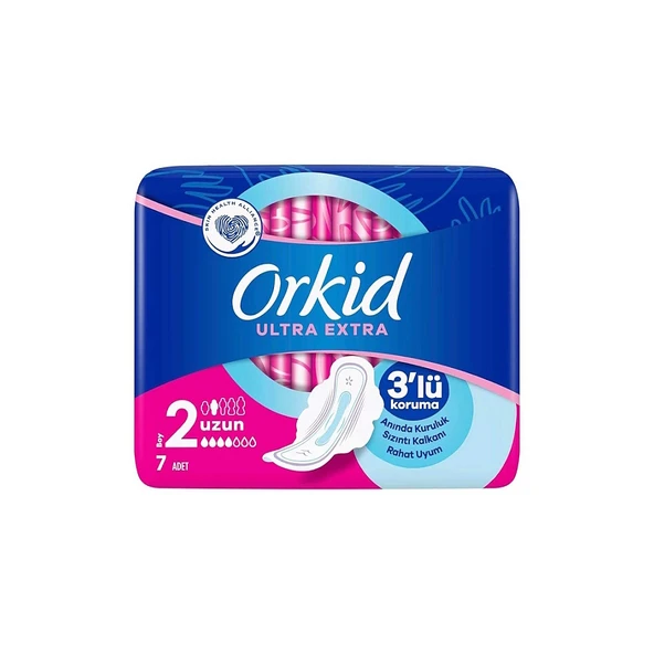 Orkid Ultra Extra 3 lü Koruma 7 Adet Hijyenik Ped  Boy 2 ürün görseli 1