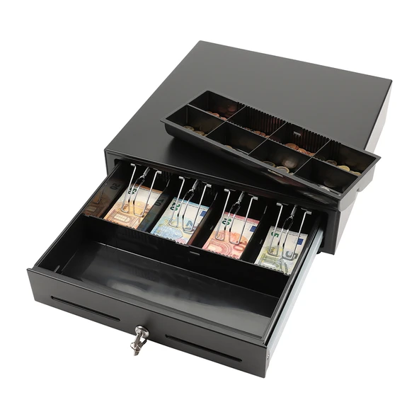Olympia LD 410AT Easy Push Metal Para Çekmecesi (8 Bozuk Para, 4 Kağıt Para Bölmeli) ürün görseli 1