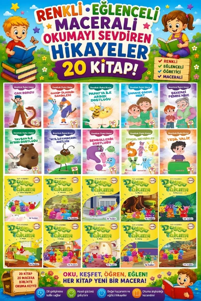 2.Sınıf Renkli Eğlenceli Maceralı Okumayı Sevdiren Hikayeler 2 (20 Kitap) ürün görseli 1