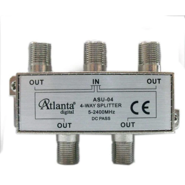 ASU-04 1/4 4lü Uydu Bölücü Splitter 5-2400 MHz ürün görseli 1