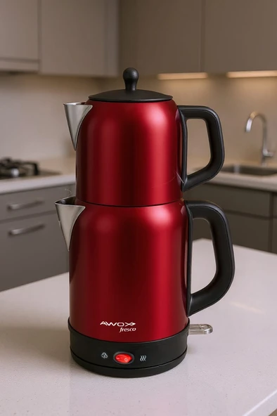 Fresco 2'si 1 Arada Paslanmaz Çelik Çay Makinesi & Su Isıtıcı Kettle ürün görseli 1