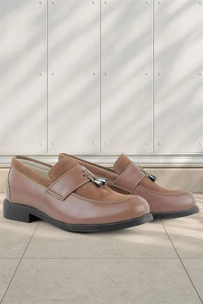 Rakerplus Taba Klasik Loafer Erkek Çocuk Ayakkabı ürün görseli 1