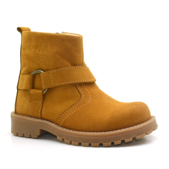 Rakerplus Chiron Hakiki Deri Sarı Fermuarlı Unisex Çocuk Çizme ürün görseli 1