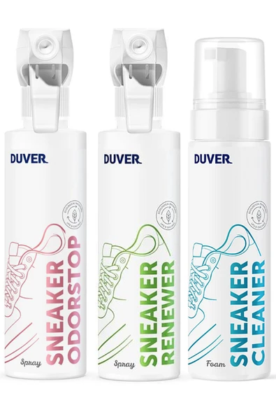 Duver 3'lü 200 ml Ayakkabı Temizlik, Bakım ve Koruma Seti ürün görseli 1
