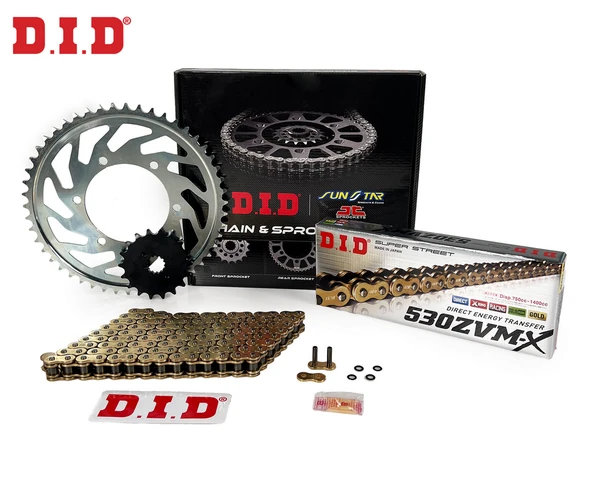 Zincir Dişli Seti Honda Crossrunner 800cc Zincir: Dıd-530zvm-x Gold-116 Ön: Sunstar 16t Arka: Jt 43t 2011-2014 ürün görseli 1