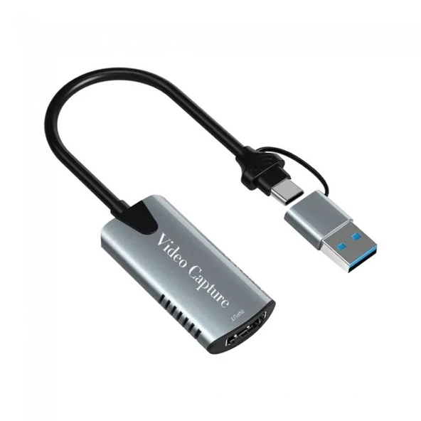 HDMI Video Capture kartı Type-C - USB-A 3.0 to 4K 60Hz 1080P ürün görseli 1